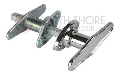 Garage Door Blank T Handle Set – Chrome Finish | Fits Up to 2