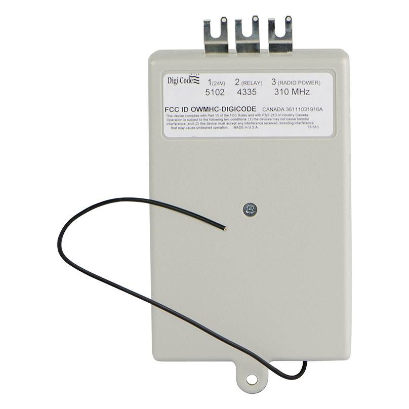Digi-Code DC5102 Garage Door Opener Receiver | 310MHz, 3-Tab Mount