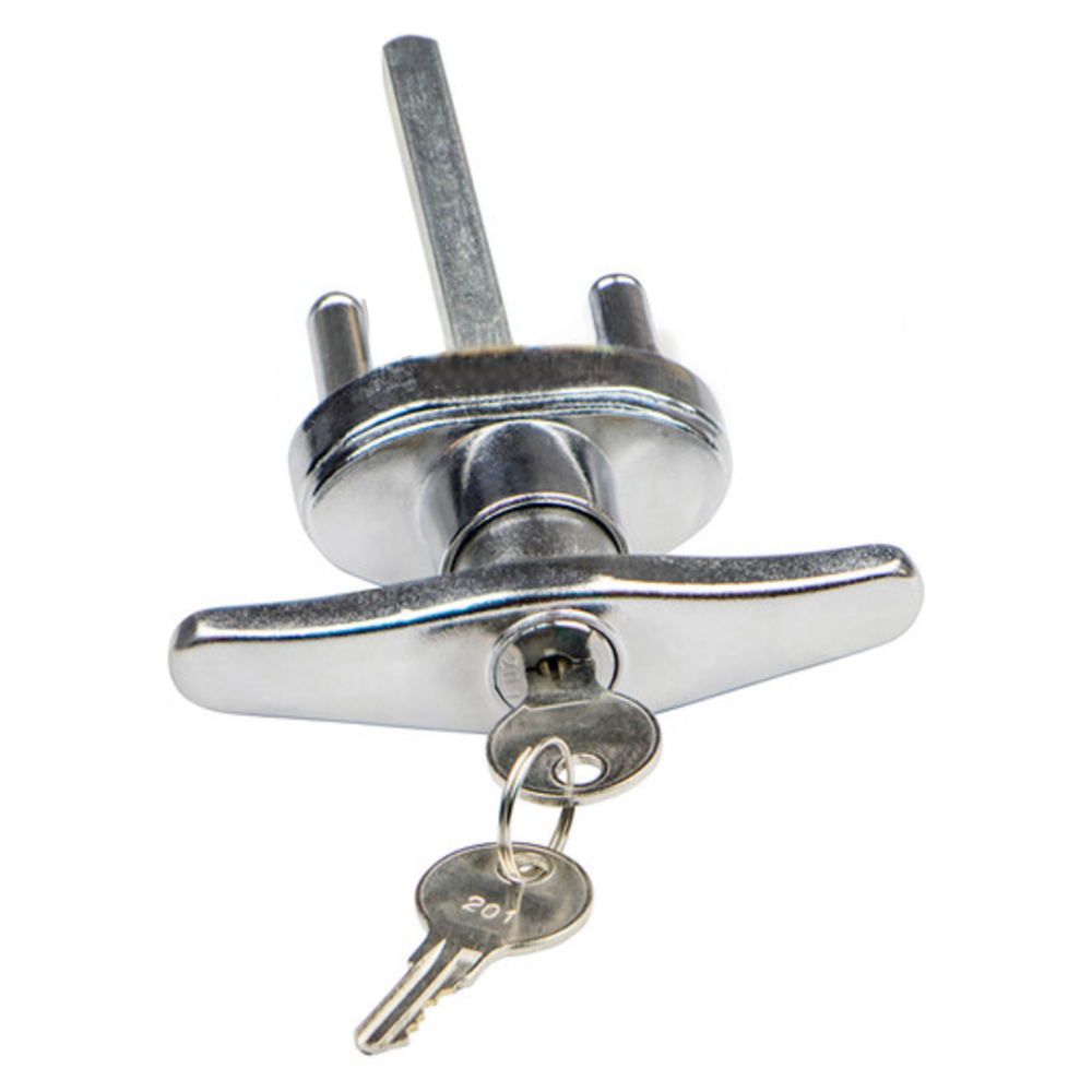 Keyed Garage Door T-Handle Lock with Hardware