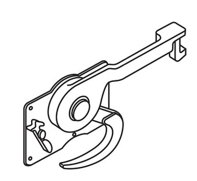 TODCO 69634 Truck Roll-Up Door Lock Assembly with J-Latch