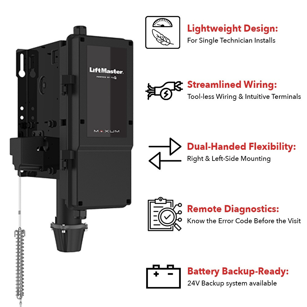 LiftMaster MAXUM DC Jackshaft Door Operator with Manual Release