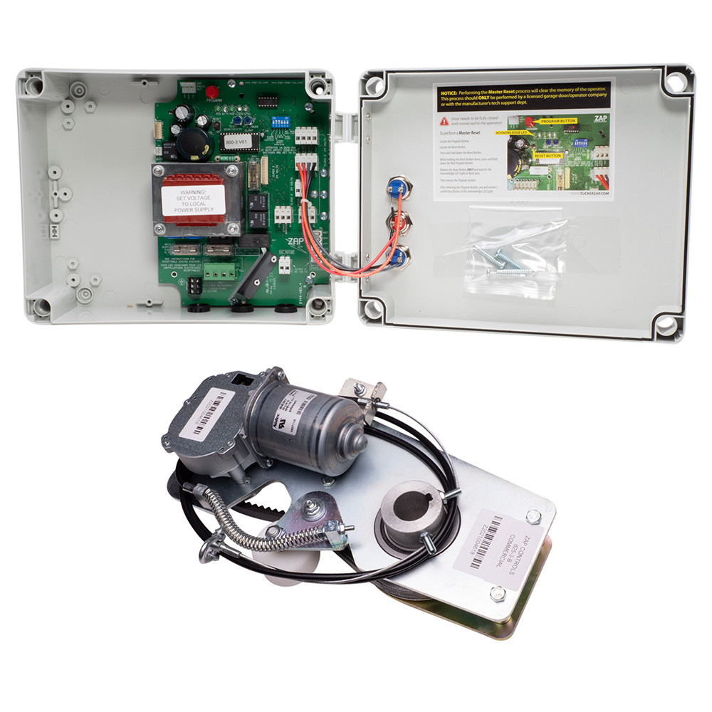 zappページ Zap 825 Light Duty Commercial Garage Door Opener Series 3
