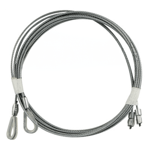 3/32" Cable set for 8' high Garage door with torsion springs 116