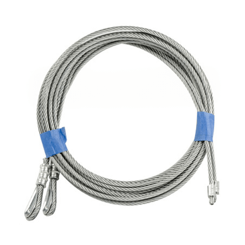 Cable Assembly, Torsion, 5/32" 7 X 19, 143", 1 Pair, with Metal Teardrop