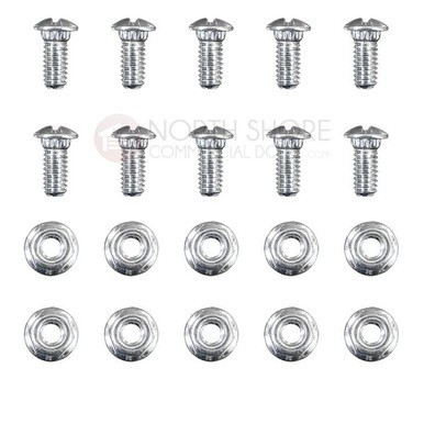 (756) 1/4" X 5/8"Slotted Track Bolt and (784) 1/4" Serrated Flange Nuts (10 pack)