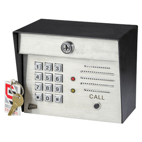 AAS 1000i Advantage DK post mount keypad with intercom - 1000 codes capacity