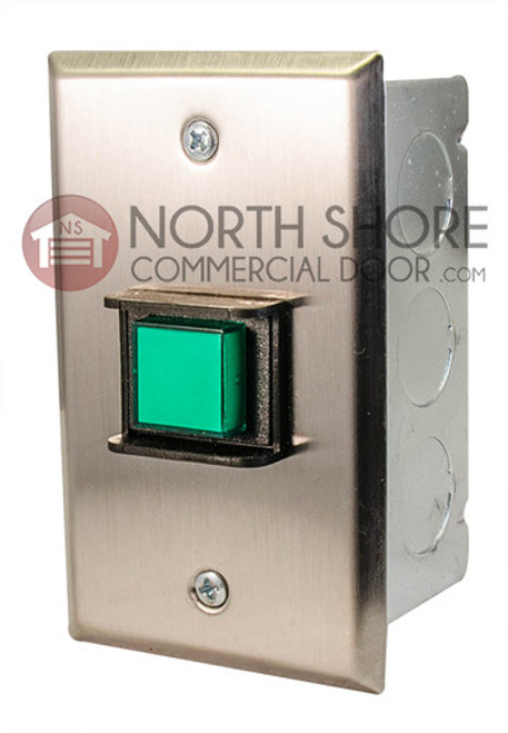Gate and Garage Door Opener PBC-1 One Button Flush Mount Control Station