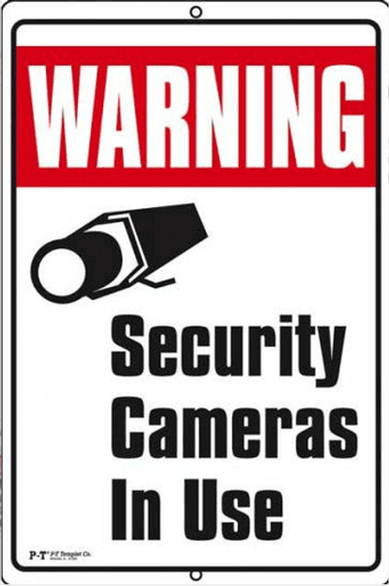 SIGN - WARNING SECURITY CAMERA C-1218-WSC SIGN - WARNING SECURITY CAMERA C-1218-WSC