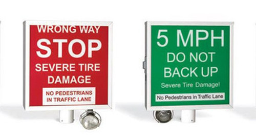 DoorKing Inc. Warning Sign for use w/AUTO-SPIKES 1615-081