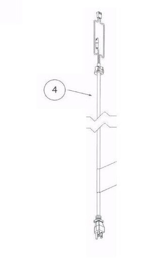 Genie 37099B.S IntelliG 1000 Garage Door Opener Power Cord Assembly (68")