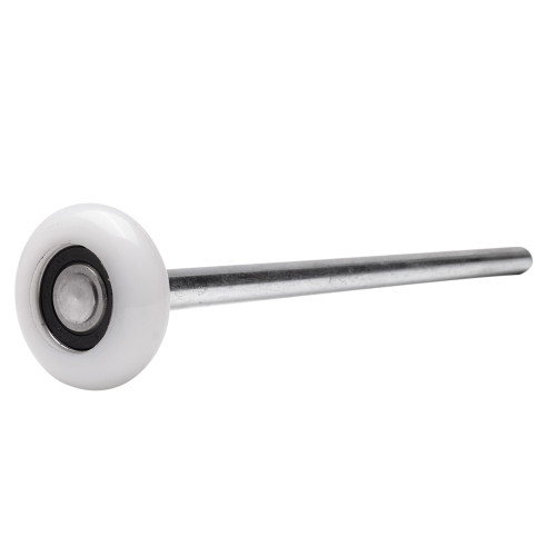 2 Inch Wheel 9 Inch Stem - White Nylon Sealed Roller with Long Stem