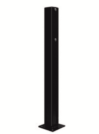 EMX IRB-325-PT 2 in. x 2 in. x 2 ft. Black Powder Coated Steel Mounting Post