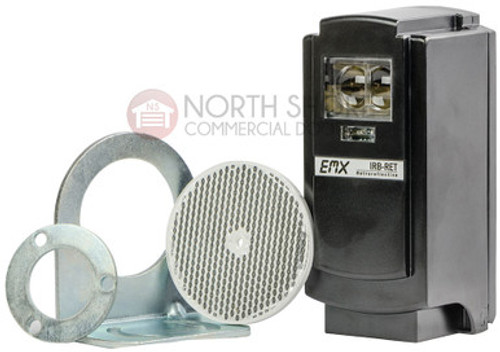 EMX IRB-RET KIT Retro Reflective Photoeye, Includes Reflector/Mounting Bracket and Hardware EMX IRB-RET KIT Retro Reflective Photoeye, Includes Reflector/Mounting Bracket and Hardware