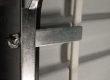 JANUS INTERNATIONAL 296042-0000 PAIR OF MINI STORAGE DOOR STOPS w/ bolts