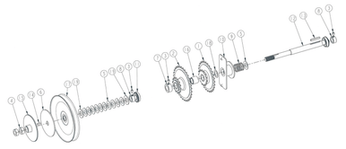 Manaras MOUNTSHAFT023 Clutch Shaft Kit for Model OMJ