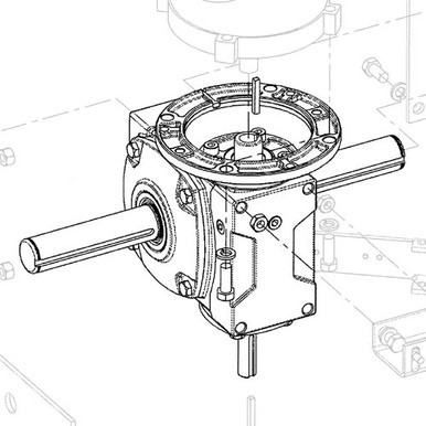 Manaras REDUCER030 CC63-40D Frame 56 (1/2 , 3/4, 1, 1-1/2HP)
