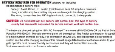 Radio Gate Operator USAutomatic Patriot II Dual Swing Gate Operator