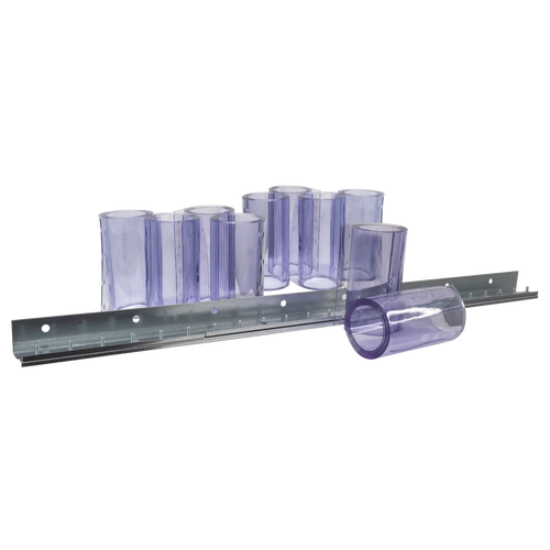 Vinyl Strip Door Curtains with Mounting Hardware Vinyl Strip Door Curtains with Mounting Hardware