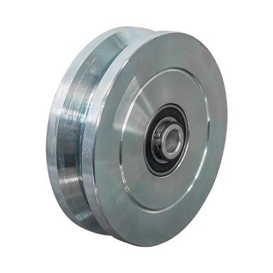 V GROOVE WHEEL - 6 INCH (INCLUDES SEALED BEARING AND BOLT 2IN WIDE)