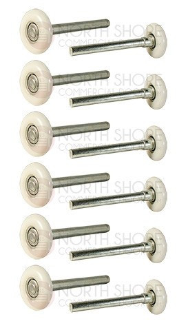 2 Inch Wheel 4 Inch Stem - 12 Pack Nylon Garage Door Roller