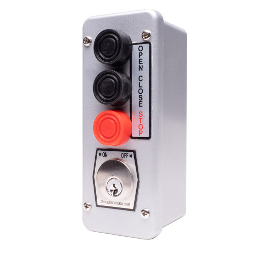 Control, Exterior, 3-Button, Surface Mount w/Key Lock Out, Metal Case
