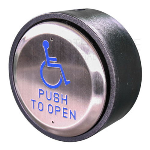 ADA Automatic Door - Round Surface Push Plate by Transmitter Solutions - PP4X4WRD-4R3 ADA Automatic Door - Round Surface Push Plate by Transmitter Solutions - PP4X4WRD-4R3