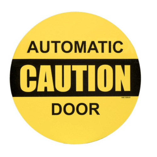 Automatic Caution Door Sticker