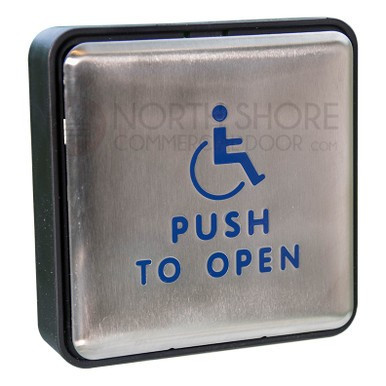 BEA Panther 4.75 Square Push Plate Assembly Handicap Logo "Push to Open" 10EMS4751"