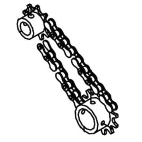 Micanan MD00128 #410 Roller Chain 27 Pitch Chain w/ Connecting Link