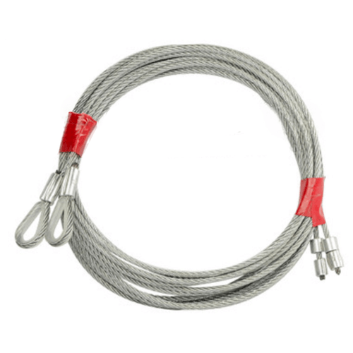 1/8" Cable set for 9' High Garage Door with Torsion Springs 128