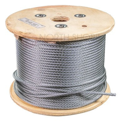 1/4" Garage Door 7 X 19 Steel Cable - 500' Reel