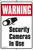 SIGN - WARNING SECURITY CAMERA C-1218-WSC