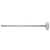 2 Inch Wheel 9 Inch Stem - White Nylon Sealed Roller with Long Stem