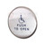 BEA 6" Round Push Plate w/blue Handicap Logo & "Push to Open" text 10PBR1