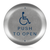 BEA 4.5 Round Push Plate w/blue Handicap Logo & "Push to Open" text 10PBR451"