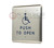 BEA 4.75 Square Push Plate w/blue Handicap Logo & 'Push to Open' text