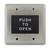 BEA 4.5 Square Push Plate w/white "Push to Open" text on Black Plastic Background 10PBS2GBLK"