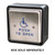 BEA 4.5" Square Push Plate w/blue Handicap Logo & 'Push to Open' text