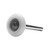 2 Inch Roller, White Nylon, 13 Ball , 4" Stem, NO CAP