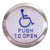 ADA Automatic Door - Round Surface Push Plate by Transmitter Solutions - PP4X4WRD-4R3