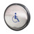BEA Panther 6-in. Round Push Plate Assembly Handicap Logo 10EMR6L