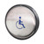 BEA Panther 6-in. Round Push Plate Assembly Handicap Logo 10EMR6L