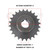 Linear 2200-650 Sprocket, 41-B-24, 1" bore
