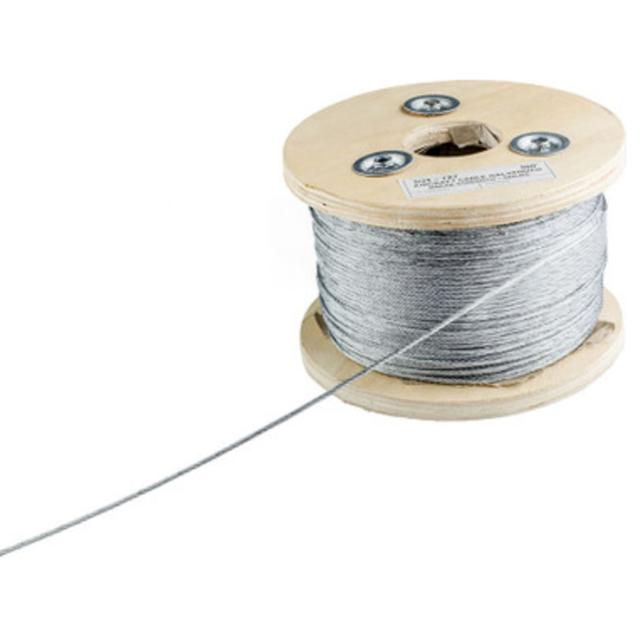3/32" Garage Door 7 X 7 Steel Cable - 500' Reel 3/32" Garage Door 7 X 7 Steel Cable - 500' Reel