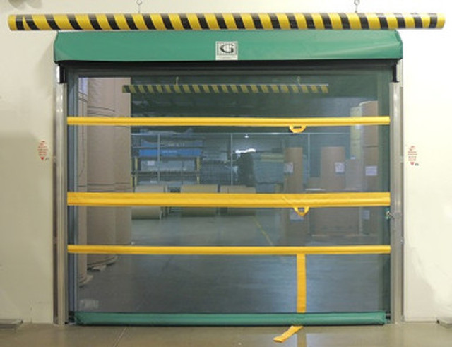 The Bug Barrier 9' W x 10' H Manual Roll-Up Door w/Header Mount The Bug Barrier 9' W x 10' H Manual Roll-Up Door w/Header Mount