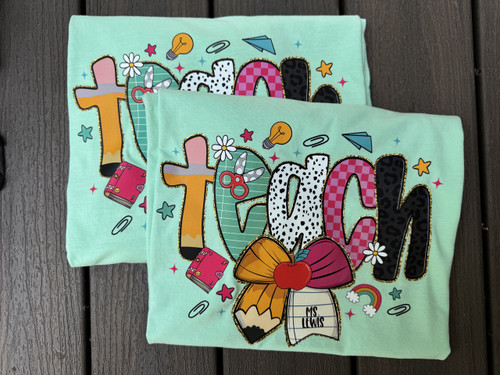 PSC - Teacher Bow Name tee