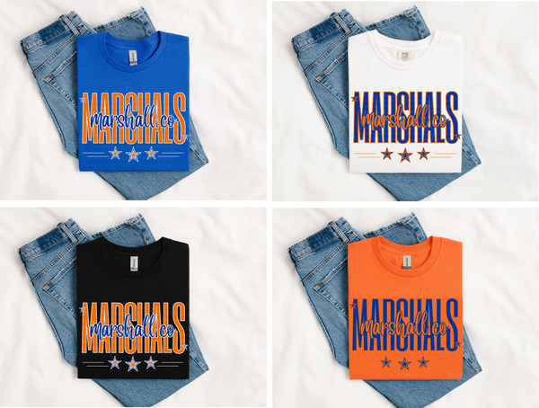 PSC - Marshals Varsity tee (Bella Canvas)