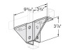 10 HOLE GUSSETED OPPOSED DOUBLE CORNER WING, WELDED - ELECTRO GALVANIZED