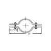 10" RISER CLAMP, IRON PIPE - ELECTRO GALVANIZED