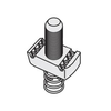 1/2-13 X 2-1/2 REGULAR SPRING CHANNEL NUT W/STUD, 1/2 THICK - ELECTRO GALVANIZED